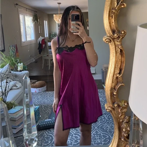Victoria's Secret | Intimates & Sleepwear | Victoria Secret Lace Slip Dress  | Poshmark